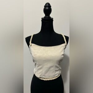 NWT Dolls Kill / Darker Wavs Chamber Backless Crop Top